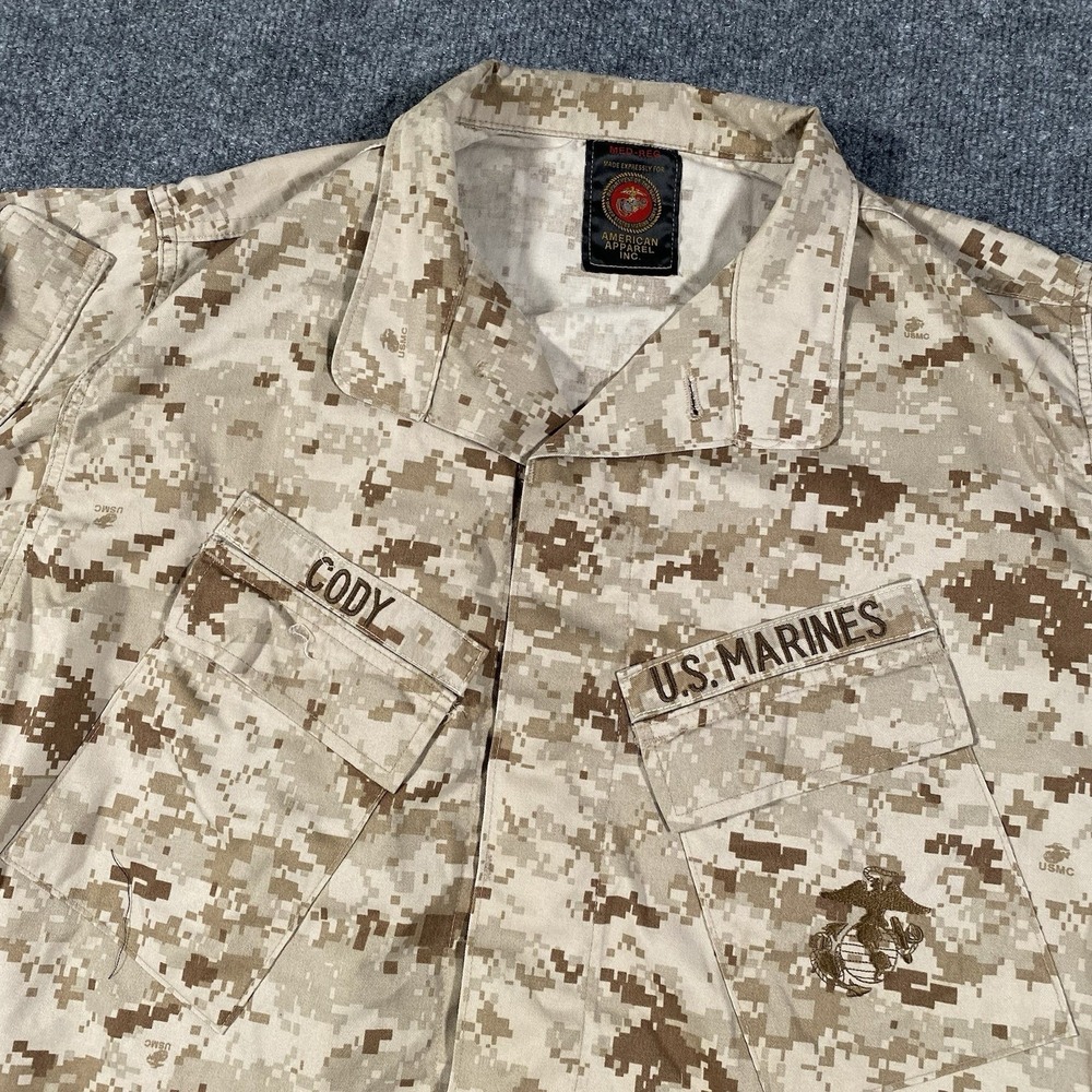 USMC MARPAT Desert Camo Combat Blouse Mens Size Medium Regular American Apparel - Picture 2 of 9